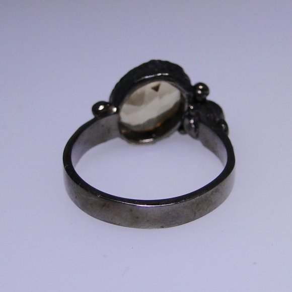 Sterling Silver oxidized ring Citrine Garnet NWOT - Picture 4 of 6